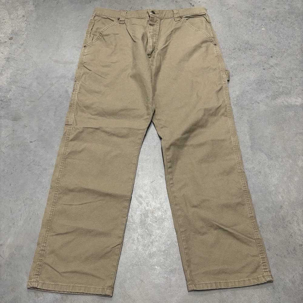 Wrangler Carpenter Pants Men's 36x30 Tan Cotton Painter Vintage‎
